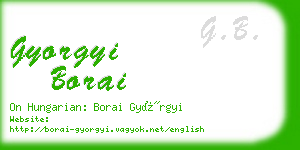 gyorgyi borai business card